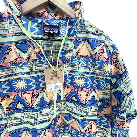 Patagonia Women’s Houdini Stash Pullover Small High Hopes Geo NWT Lightweight - Picture 5 of 5